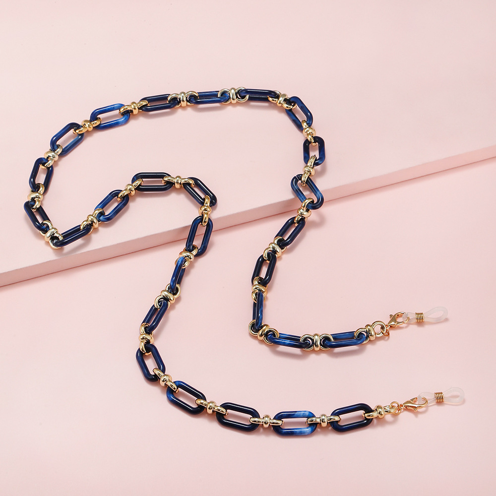 Sunglass Retainer Cord - 29 インチ/74 センチメートルカラフルなアクリルスクエアリングメガネチェーン女性のためのファッションストラップサングラス眼鏡眼鏡アクセサリー