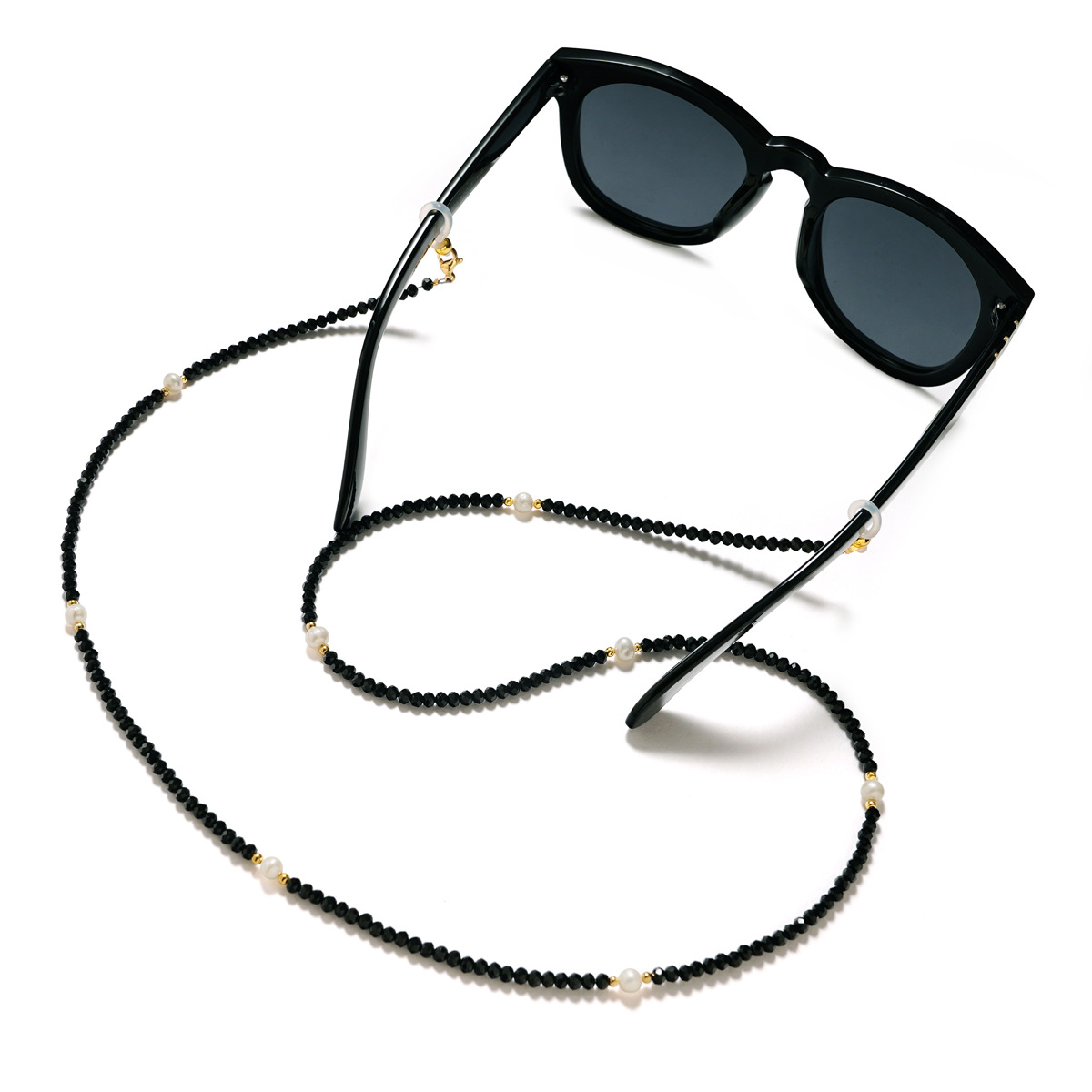 パールクリスタル製のメガネチェーン。女性向けの、おしゃれなサ - Sunglass Retainer Cord のレビューと価格