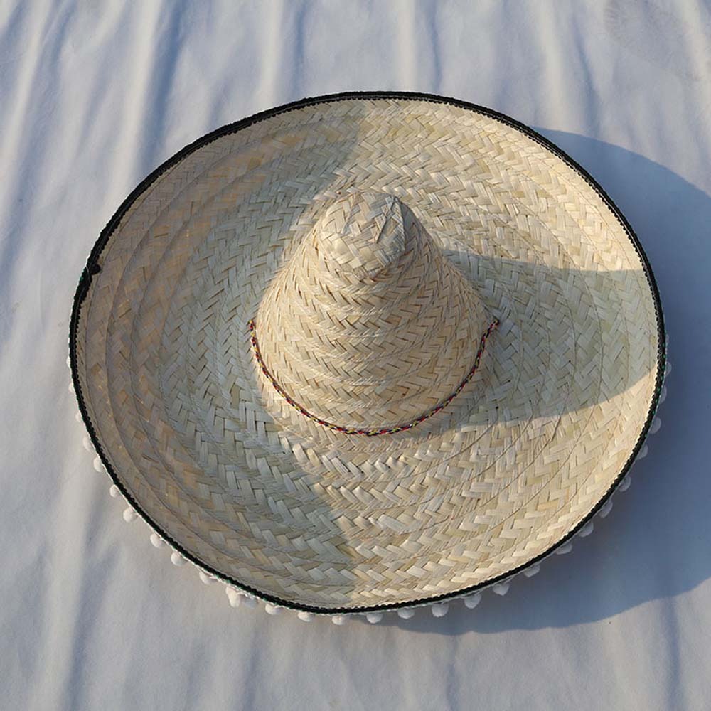 つば広メキシカンパーティーハット天然ストローパナマバケットメ - Bucket Hat Straw のレビューと価格