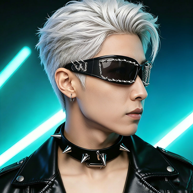 新しいファッショナブルな手作りパンクリベットチェーンダークゴ - Sunglass Retainer Cord のレビューと価格