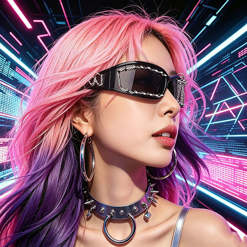 新しいファッショナブルな手作りパンクリベットチェーンダークゴ - Sunglass Retainer Cord のレビューと価格