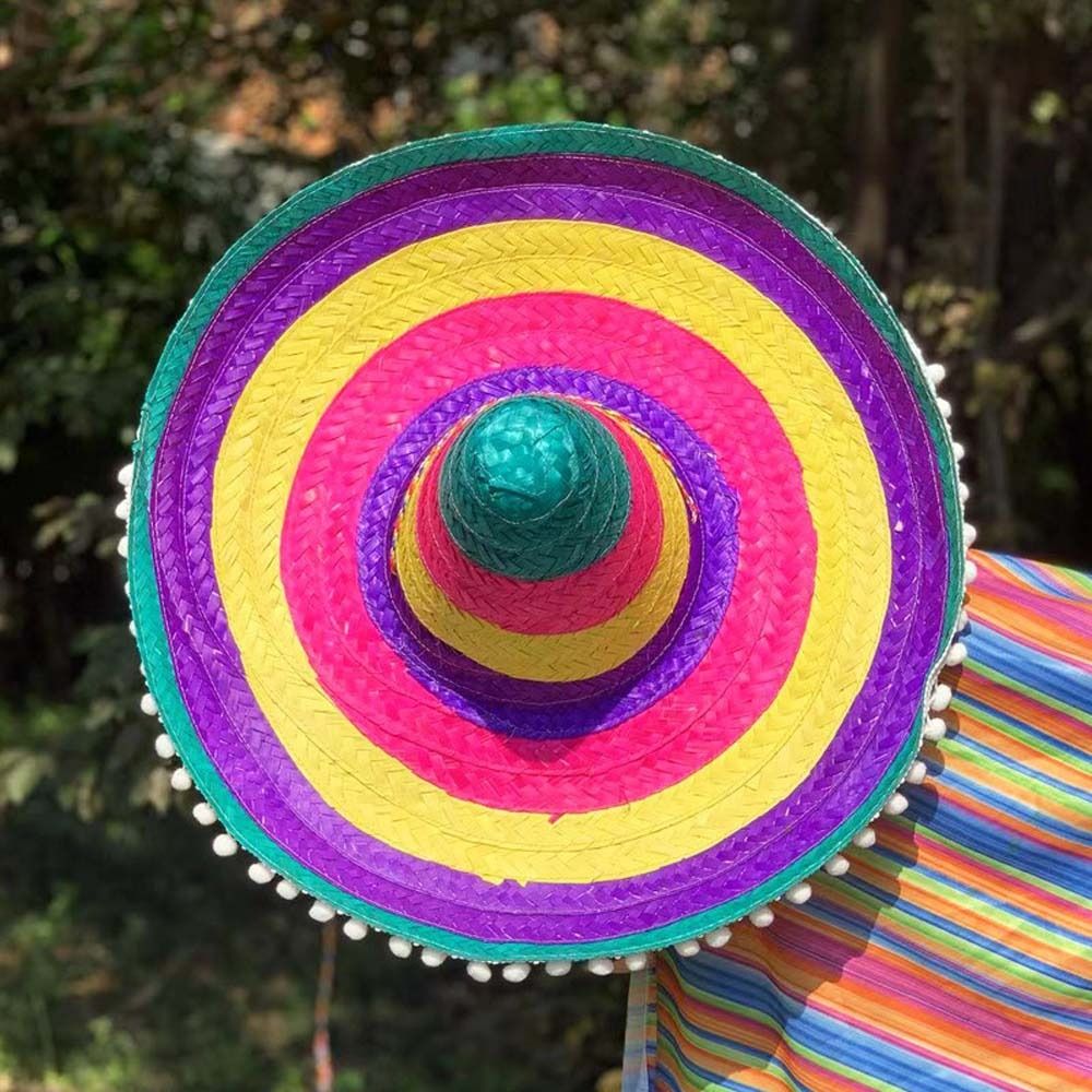 つばの広いメキシコ風パーティーハット、天然素材の麦わら帽子、 - Bucket Hat Straw のレビューと価格